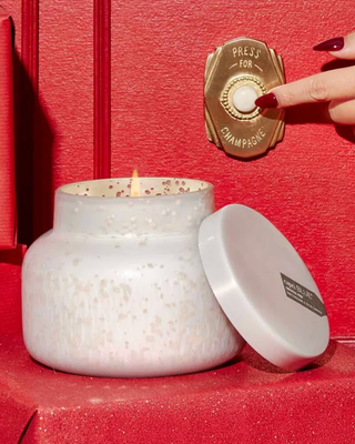 Crystal Pine Etched Mercury Jar Candle