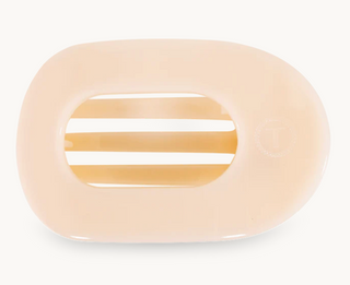 Almond flat round medium clip