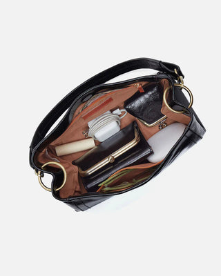 Seneca Shoulder Crossbody in Polished Black