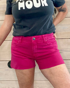 Jane High Rise Fuchsia Jeans Shorts