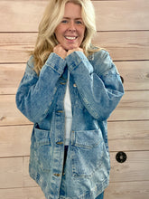 Load image into Gallery viewer, Oversized free people jean jacket