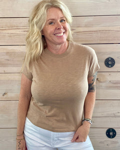Modern Slub Tee in Iced Coffee