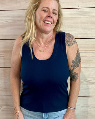 Navy Blue Tank Top
