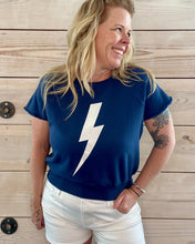 Load image into Gallery viewer, Chaser 70&#39;s workout vibe blue top