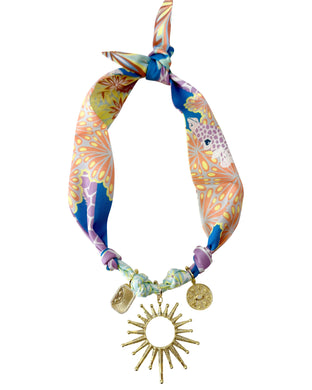 Lauren Multi Charm Scarf Necklace