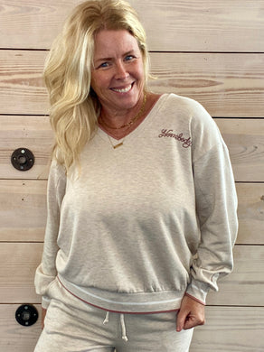 Homebody V-Neck Long Sleeve Top