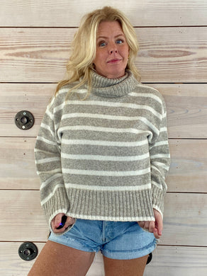 Josephine Striped Turtleneck Sweater