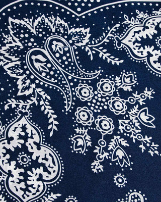 Light Paisley Design Square Bandana Scarf: BK