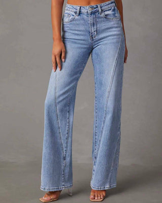 Straight Leg Denim Jeans