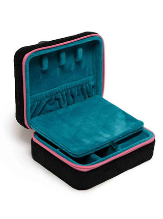 Velvet Jewelry Zip Case / Organizer - "Mixtape" Cassette