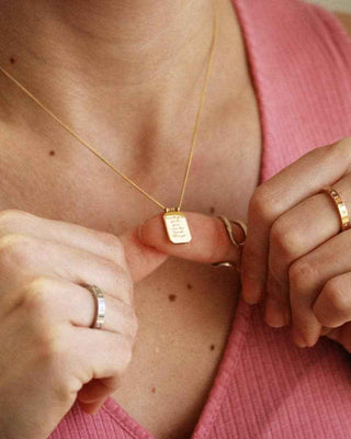 Beautiful Girl, You Can Do Hard Things - Mantra® necklace: Yellow Gold