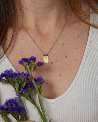 Beautiful Girl, You Can Do Hard Things - Mantra® necklace: Yellow Gold