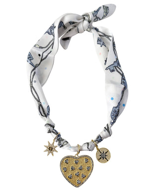 Candice Multi Charm Scarf Necklace