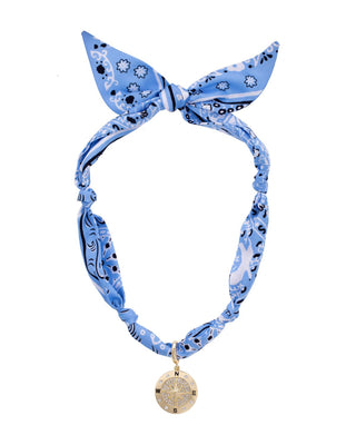 Calista Pave Compass Scarf Necklace