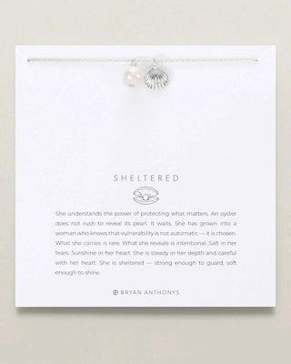 Sheltered Pearl and Seashell Charm Necklace