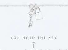 Load image into Gallery viewer, silver you hold the key necklace