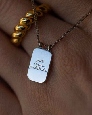 Grit Grace Gratitude - 18k Gold-Dipped necklace: Yellow Gold