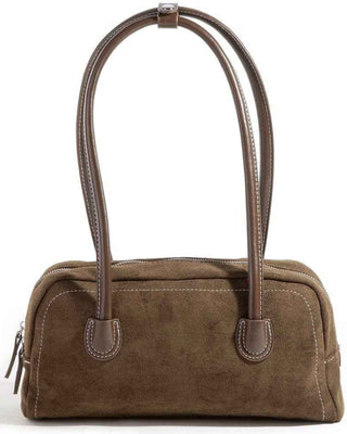 Suede Baguette Hand Bag: LBR