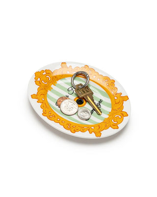 Ceramic Trinket & Jewelry Tray - "Press for Champagne"