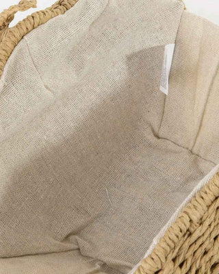Straw Shell Shape Braided Top Handle Bag: KA