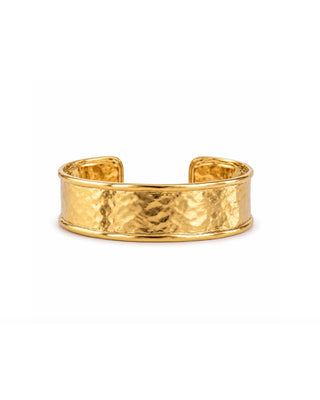 Ellie Vail Lowell hammered cuff bracelet in water-resistant stainless steel with a bold textured finish.