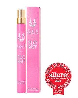 Pink perfume bottle and packaging with 'Allure Best of Beauty 2023' award on a white background