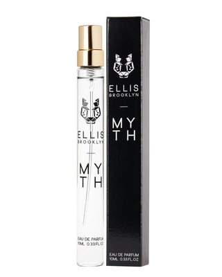 Ellis Brooklyn Myth perfume bottle and packaging on a white background