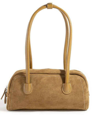 Suede Baguette Hand Bag: LBR