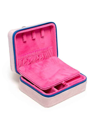 Velvet Jewelry Zip Case / Organizer - Books - Pink