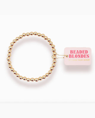 gold beaded stretch bracelet