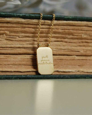 Grit Grace Gratitude - 18k Gold-Dipped necklace: Yellow Gold