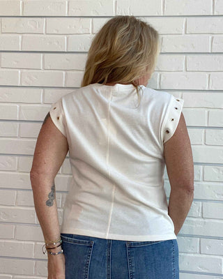 Camino Grommet Top in Cream