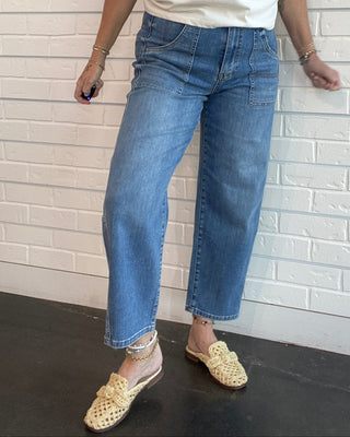 Ashton Dark Wash Barrel Jeans