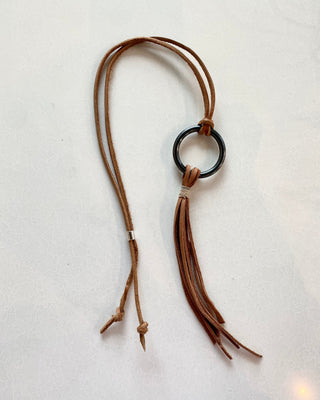leather ring necklace