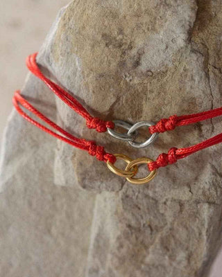 Thread of Friendship Bracelet - Set of 2 - Mantra® jewelry: Silver