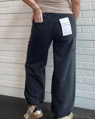 Eclipse Mirage mid rise cargo jeans in vintage-inspired dark wash