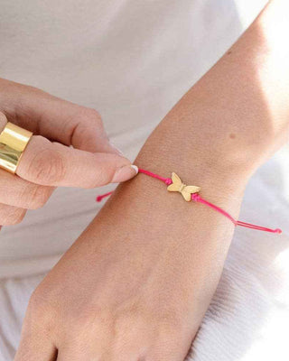 Thread of Hope & Rebirth: Butterfly - charm bracelet: Yellow Gold