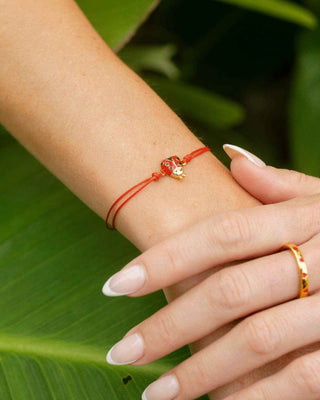 Ladybug Bracelet - Thread of Blessings: Yellow Gold