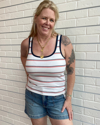 fitted 4th of july womens tank top