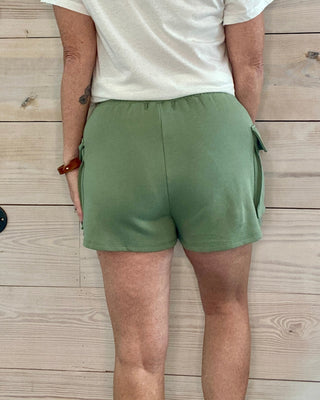 Meadow Green Pull on Cargo Shorts