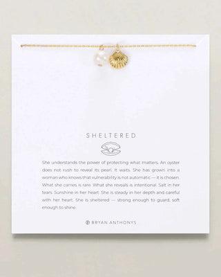 Sheltered Pearl and Seashell Charm Necklace