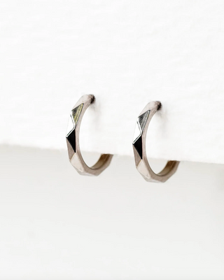 silver detailed tiny earrings