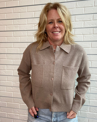 Z Supply Slowdown Sweater Jacket in Heather Ash. A soft sweater jacket