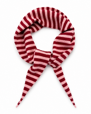 Two-Tone Diamond Knit Skinny Scarf