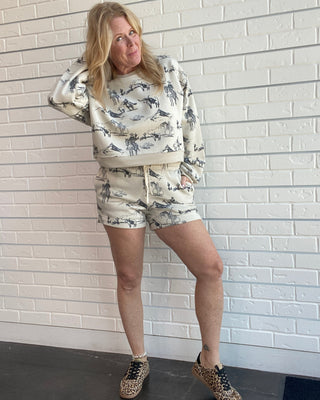 Western Printed Graphic Sweatshirt