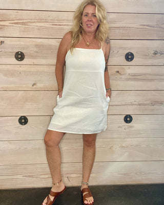 Breezy White Linen Dress