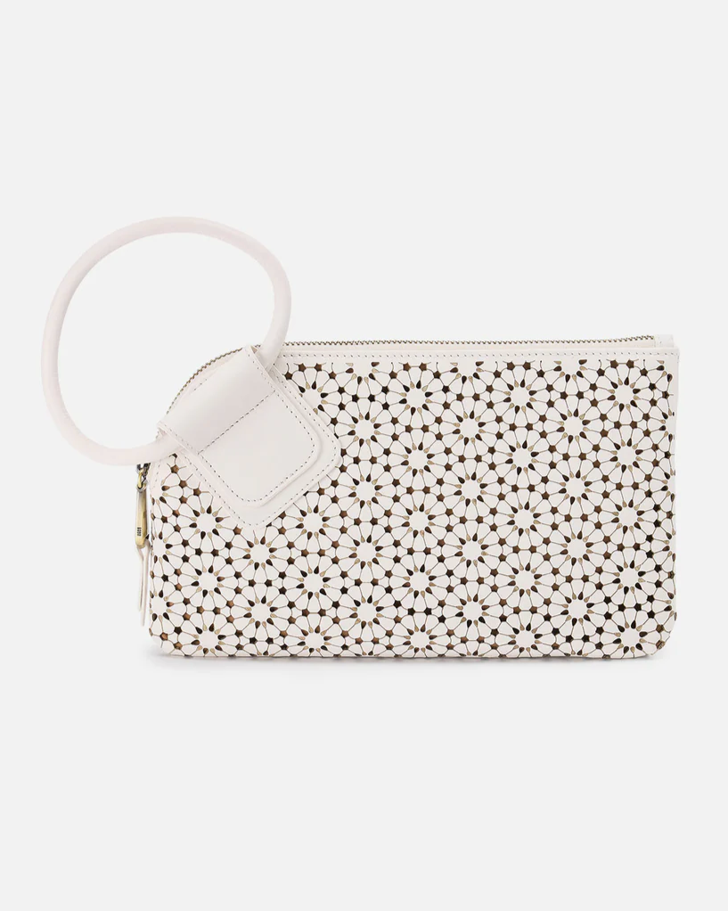 Sable Perforated Leather Wristlet