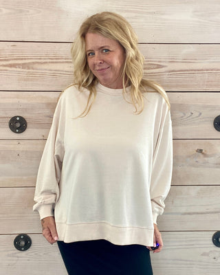 Cream Weekender French Terry Pullover
