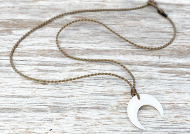 Tula Blue Petite crescent necklace