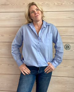 Poolside Shirt in Blue Bird